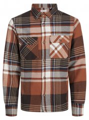 Jack & Jones Darren Flannel Overshirt καφέ