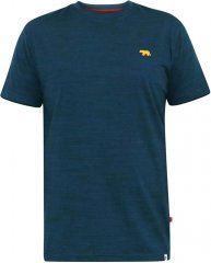 D555 ORSTON Reno Fabric Crew Neck T-Shirt With Chest Embroidery Blue Reno
