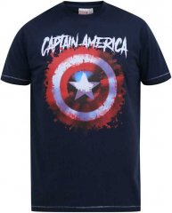 D555 ROGERS Official Captain America Printed T-Shirt Dark Navy