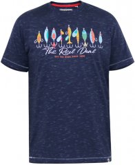 D555 Cropwell T-shirt με στάμπα ψαρέματος σκούρο μπλε