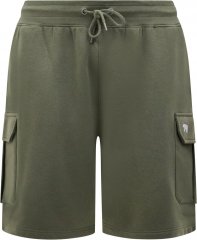 D555 Wigan 1 Elasticated Waist Fleece Cargo Shorts Khaki