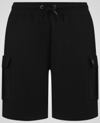 D555 Robinson 1 Fleece Cargo Σορτς με Ελαστική Μέση Μαύρο