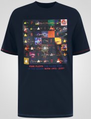 D555 Otto Official Pink Floyd 50th Anniversary Μπλούζα με Τύπωμα Σκούρο Μπλε