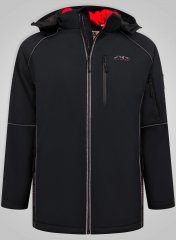 D555 Jamie Soft Shell Detachable Hood Padded Jacket Μαύρο