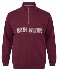 North Latitude Half Zip Φούτερ Μπορντό