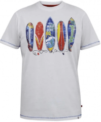 D555 Bridgford T-shirt με surf print λευκό