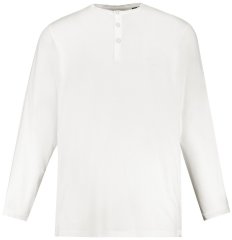 JP1880 702555 Μπλούζα Henley με μακρύ μανίκι Λευκό