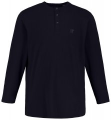 JP1880 702555 Μπλούζα Henley με μακρύ μανίκι Σκούρο μπλε