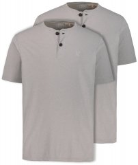 JP1880 708420 Μπλούζα Henley σετ 2 Γκρι μελανζέ