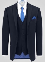 D555 Ted 4 Way Stretch Tailored Suit Jacket Μπλε μαρέν