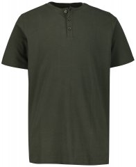 JP1880 726695 Μπλούζα Henley Σκούρο λαδί
