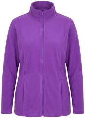 Ulla Popken 796970 Ελαφρύ μπουφάν fleece Σκούρο μωβ