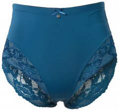 Ulla Popken 809385 Κυλοτάκι σμίλευσης με δαντέλα Πετρόλ