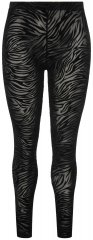 Ulla Popken 822286 Κολάν καλσόν με animal print Μαύρο