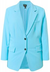 Ulla Popken 826487 Oversized σακάκι με τσέπες με καπάκι Ανοιχτό τιρκουάζ