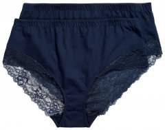 Ulla Popken 830094 Κυλοτάκια με δαντέλα 2 τεμ. Σκούρο μπλε