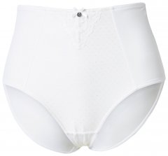 Ulla Popken 834307 Κυλοτάκι σμίλευσης με δαντέλα Υπόλευκο