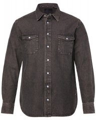 JP1880 Denim Shirt Flexnamic Dark Brown