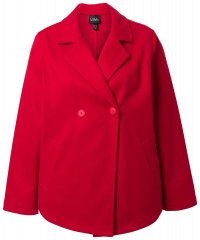 Ulla Popken 846021 Παλτό fleece Κόκκινο