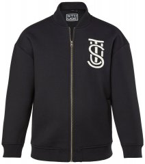 STHUGE 847083 Μπουφάν varsity από ύφασμα scuba Μαύρο