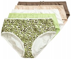 Ulla Popken 848810 Κυλοτάκια με animal print 5 τεμ. Taupe