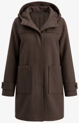 Ulla Popken 851803 Παλτό duffle Σκούρο καφέ