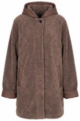 Ulla Popken 851809 Μπουφάν teddy Ανοιχτό καφέ