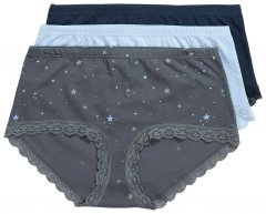 Ulla Popken 852249 Κυλοτάκια 3 τεμ. Ανθρακί