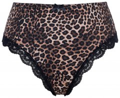 Ulla Popken 853106 Στρινγκ με animal print Μαύρο