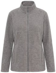 Ulla Popken 853668 Μπουφάν fleece με όρθιο γιακά Γκρι
