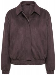 Ulla Popken 853792 Μπουφάν από συνθετικό σουέτ Καφέ