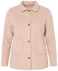 Ulla Popken 854200 Μπουφάν fleece Ανοιχτό καφέ