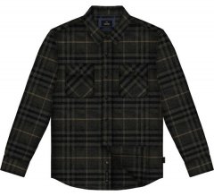 Double Outfitters GS-5233 Φανελένιο πουκάμισο Μαύρο/Γκρι