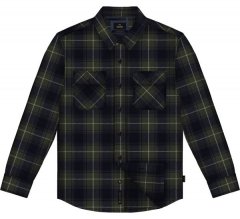 Double Outfitters GS-5233 Φανελένιο πουκάμισο Λαδί/Μπλε