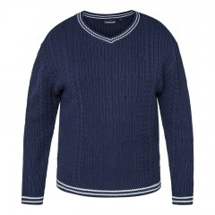 North Latitude V-Neck Knit Μπλε μαρέν