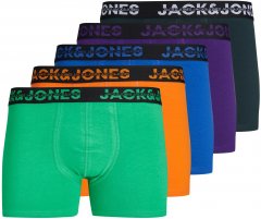 Jack & Jones JACDALLAS LOGO TRUNKS 5 PACK Holly Green