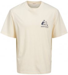 Jack & Jones Bellagio Collage Crew Neck T-Shirt Antique White