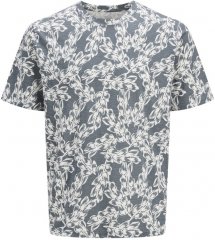 Jack & Jones Split AOP Crew Neck T-Shirt Grey