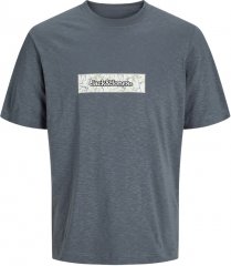 Jack & Jones Split Branding AOP Crew Neck T-Shirt Grey