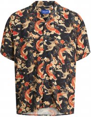 Jack & Jones Tokyo χαβανέζικο πουκάμισο με σχέδιο σκούρο καφέ