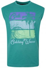 Kam Jeans 5397 California Sleeveless Tee Emerald