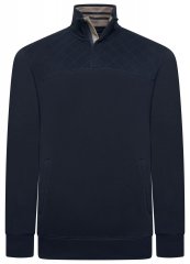 Kam Jeans 7092 Φούτερ με μισό φερμουάρ Μπλε μαρέν