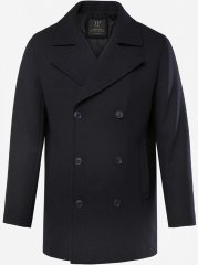 JP1880 Caban Short Double-breasted Overcoat Navy