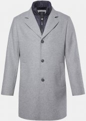 JP1880 Wool Blend Coat with Nylon Insert Grey
