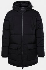 JP1880 Quilted Parka with Multiple Pockets Black