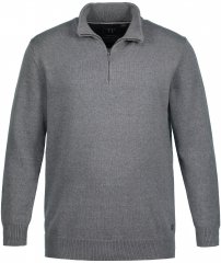 JP1880 Sweater Quarter Zipper Grey