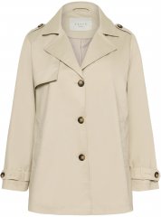 Kaffe Curve Tricia Μπουφάν Γκρι πούπουλο