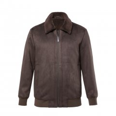 JP1880 Bomber Jacket Faux Leather Dark Brown