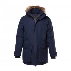 Men Plus Parka With Fur Hood Navy