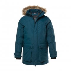 Men Plus Parka With Fur Hood Dark Green